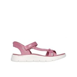 Sandały Skechers Go Walk Flex Sandal, Kobiety. Fioletowe sandały Skechers, bez wzorów, bez obcasa, bez zapięcia. Za 319.99 zł.