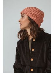 SKFK Czapka beanie w kolorze szaroróżowym rozmiar: onesize. Różowe czapki SKFK, bez wzorów, z materiału. Za 43.99 zł.