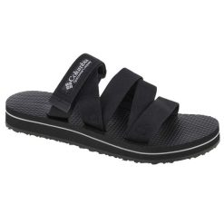 Klapki na basen damskie, W Alava Slide Sandal. Czarne klapki Columbia, bez wzorów, z gumy, bez obcasa. Za 179.99 zł.