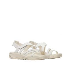 Sandały Merrell Harbor Backstrap Białe/Beżowe. Białe sandały Merrell, bez wzorów, z materiału, eleganckie, bez obcasa, bez zapięcia. Za 577.00 zł.