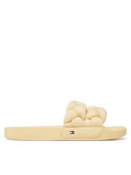 Tommy Jeans Klapki Tjw Braided Slide EN0EN02764 Żółty. Żółte klapki Tommy Jeans, bez wzorów, z jeansu, bez obcasa. Za 139.99 zł.