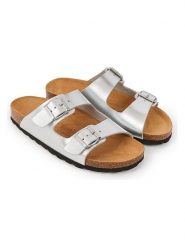 Mandel Klapki "Alberto" w kolorze kremowym rozmiar: 38. Brązowe klapki Mandel, bez wzorów, z otwartym noskiem, bez obcasa. Za 121.99 zł.