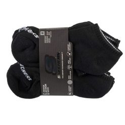 Skarpetki sportowe dla dorosłych 6pk Unisex 1/2 Terry Crew. Czarne skarpety Skechers, bez wzorów, z bawełny. Za 59.99 zł.