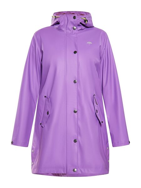 Schmuddelwedda Płaszcz przeciwdeszczowy w kolorze fioletowym rozmiar: S. Różowe kurtki sportowe Schmuddelwedda, s, bez wzorów, bez kaptura, outdoorowe. Za 317.62 zł.