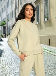 Bluza - zielony. Zielone bluzy Sinsay, l, bez wzorów, bez kaptura. W wyprzedaży za 13.99 zł.