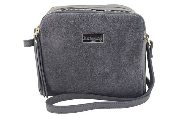 Listonoszka skórzana BARBERINI'S c. szara 710-28. Szare torebki klasyczne Barberini's, bez wzorów, ze skóry, na ramię, bez dodatków. Za 212.99 zł.