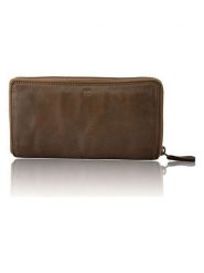 Bellicci Skórzany portfel "Greta" w kolorze jasnobrązowym - 19,5 x 10 x 3 cm rozmiar: onesize. Brązowe portfele Bellicci, bez wzorów, z materiału. Za 86.99 zł.