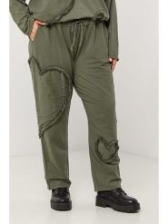 Curvy Lady Spodnie w kolorze khaki rozmiar: 44/46. Brązowe spodnie materiałowe Curvy Lady, na co dzień, z aplikacjami, z materiału, z standardowym stanem. Za 152.99 zł.