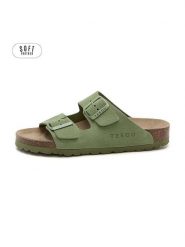 Teegu Skórzane klapki w kolorze zielonym rozmiar: 38. Zielone klapki teegu, bez wzorów, z otwartym noskiem, bez obcasa. Za 130.99 zł.