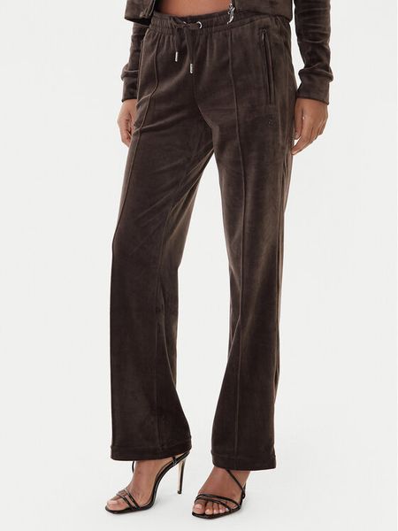 Juicy Couture Spodnie dresowe Tina JCWBJ225307 Brązowy Regular Fit. Brązowe spodnie dresowe Juicy Couture, m, bez wzorów, z dresówki. Za 399.99 zł.