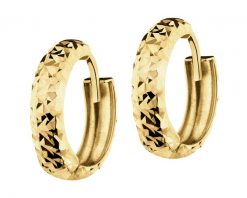 Złote kolczyki - koła, 14 mm. Żółte kolczyki Apart, złote. Za 689.00 zł.