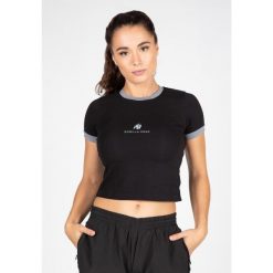 New Orleans Cropped Koszulka - Czarny. Czarne bluzki GORILLA WEAR, m, bez wzorów, sportowe, bez kołnierzyka, bez ramiączek. Za 118.00 zł.
