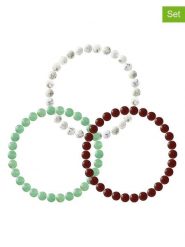 Pearline Bransoletki (3 szt.) z kamieniami szlachetnymi rozmiar: onesize. Białe bransoletki Pearline, z agatem. Za 130.99 zł.