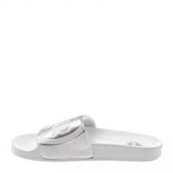 Klapki damskie Colmar Slipper Logo. Szare klapki Colmar, bez wzorów, z gumy, bez obcasa. W wyprzedaży za 59.99 zł.