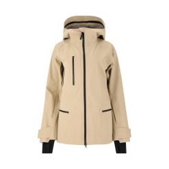 Damska kurtka narciarska SOS Lipno. Brązowe kurtki narciarskie SOS, bez wzorów, bez kaptura, narciarskie. W wyprzedaży za 1,853.50 zł.
