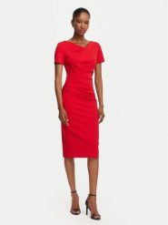 Rinascimento Sukienka koktajlowa CFC0129420003 Czerwony Slim Fit. Czerwone sukienki Rinascimento, xs, bez wzorów, z syntetyku, wizytowe, bez kołnierzyka, bez ramiączek. Za 609.99 zł.