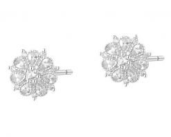 Kolczyki srebrne z cyrkoniami - rozety. Szare kolczyki Apart, z cyrkonią, srebrne. Za 159.00 zł.