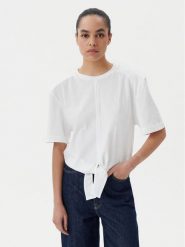 PINKO T-Shirt Tuca 105015 A2ID Biały Regular Fit. Białe t-shirty Pinko, xs, bez wzorów, z bawełny, bez kołnierzyka, bez ramiączek. Za 449.99 zł.