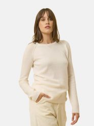 Just Cashmere Kaszmirowy sweter "Helen" w kolorze kremowym rozmiar: S. Brązowe swetry Just Cashmere, s, bez wzorów, z kaszmiru, bez ramiączek. Za 312.58 zł.