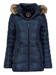 Canadian Peak Płaszcz zimowy "Anieseak" w kolorze granatowym rozmiar: L. Niebieskie płaszcze Canadian Peak, na zimę, l, z aplikacjami, z puchu, bez kaptura. Za 389.08 zł.