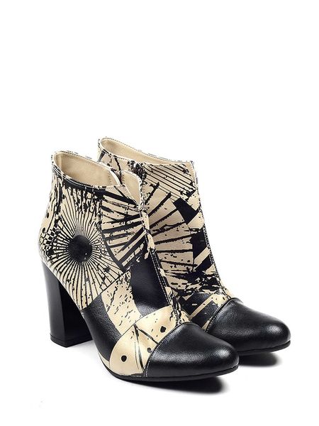 Goby Botki w kolorze beżowo-czarnym rozmiar: 38. Brązowe botki Goby, bez wzorów, z materiału, bez obcasa, bez zapięcia. Za 256.70 zł.