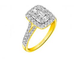 Pierścionek z żółtego złota z diamentami - 1,00 ct - próba 585. Żółte pierścionki Apart, z diamentem, złote. Za 10,990.00 zł.