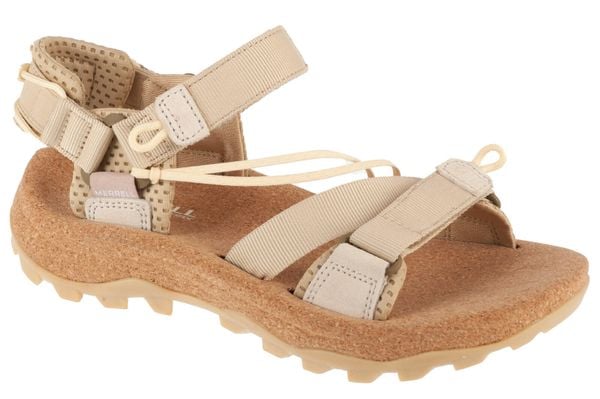 Sandały damskie, Speed Fusion Web Rmx. Brązowe sandały Merrell, bez wzorów, z materiału, sportowe, bez obcasa, bez zapięcia. Za 329.00 zł.