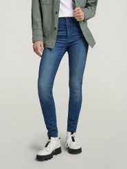 G-Star Dżinsy - Skinny fit - w kolorze niebieskim rozmiar: W26/L32. Niebieskie jeansy G-Star, l, z aplikacjami, z podwyższonym stanem. Za 215.71 zł.