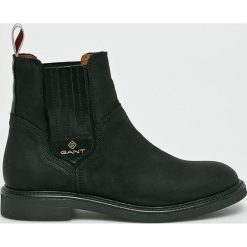 Gant - Botki Ashley. Czarne botki GANT, bez wzorów, z gumy, bez obcasa, na obcasie, bez zapięcia. W wyprzedaży za 539.90 zł.