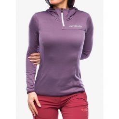 Bluza z kapturem damska Ortovox Fleece Light Grid ZN Hoody. Fioletowe bluzy ORTOVOX, l, bez wzorów, z kapturem. Za 701.99 zł.
