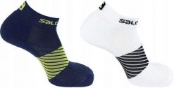 Skarpety do biegania Salomon XA Running 2 pary. Niebieskie skarpety Salomon, bez wzorów, z elastanu. Za 69.00 zł.
