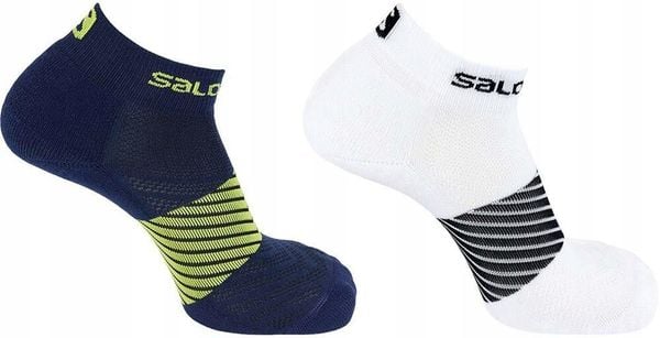 Skarpety do biegania Salomon XA Running 2 pary. Niebieskie skarpety Salomon, bez wzorów, z elastanu. Za 69.00 zł.