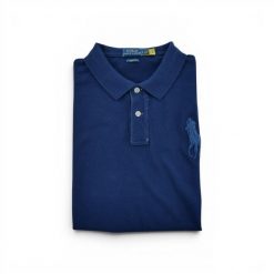 Polo Ralph Lauren koszulka damska z krótkim rękawem. Niebieskie koszulki polo RALPH LAUREN, l, bez wzorów, z materiału, bez kołnierzyka, bez ramiączek. Za 127.76 zł.