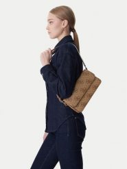 Guess Torebka Sadie HWOS81 18190 Beżowy. Brązowe torebki klasyczne Guess, z aplikacjami, ze skóry, bez dodatków. Za 659.99 zł.
