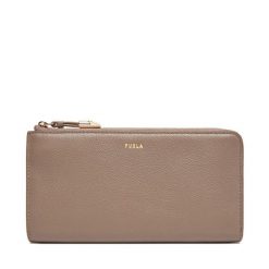 Duży Portfel Damski Furla. Brązowe portfele Furla, bez wzorów. Za 609.99 zł.