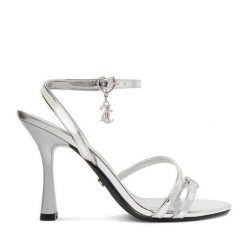 Sandały Juicy Couture. Szare sandały Juicy Couture, bez wzorów, bez obcasa, na szpilce, bez zapięcia. Za 249.99 zł.