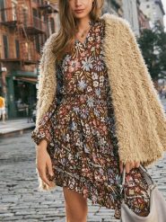 LA Angels Sukienka w kolorze jasnobrązowym rozmiar: M. Brązowe sukienki LA Angels, m, bez wzorów, bez kołnierzyka, bez ramiączek, mini. Za 130.99 zł.