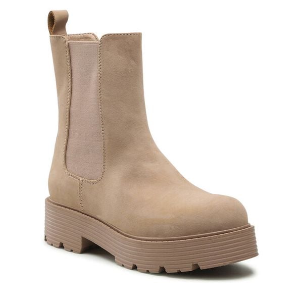 Sztyblety Jenny Fairy. Brązowe botki Jenny Fairy, bez wzorów, bez obcasa, na płaskiej podeszwie, bez zapięcia. Za 179.99 zł.