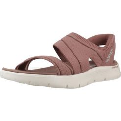 Sandały Skechers Model Slip-ins Go Walk Flex Kolor Brązowy. Brązowe sandały Skechers, bez wzorów, bez obcasa, bez zapięcia. Za 311.99 zł.