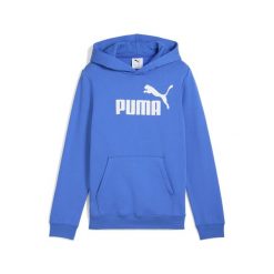 Młodzieżowa polarowa bluza z kapturem ESS z logo No. 1 PUMA Mountain Blue. Niebieskia bluzy Puma, m, bez wzorów, z dżerseju, z kapturem. Za 159.00 zł.