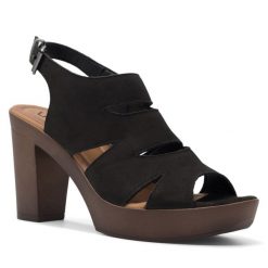 Sandały Lasocki. Czarne sandały Lasocki, bez wzorów, bez obcasa, na słupku, bez zapięcia. Za 179.99 zł.