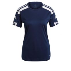 Koszulka damska adidas Squadra 21 Jersey. Białe bluzki Adidas, xs, bez wzorów, z jersey, sportowe, bez kołnierzyka, bez ramiączek. Za 69.00 zł.