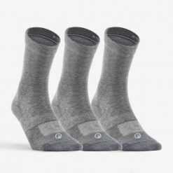Skarpety sportowe tenis Artengo RS 160 High 3 pary. Szare skarpety ARTENGO, bez wzorów, z bawełny. Za 29.99 zł.