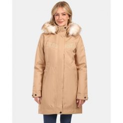 Płaszcz damski Kilpi PERU-W. Brązowe płaszcze Kilpi, bez wzorów, bez kaptura. Za 886.81 zł.