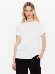 Fabiana Filippi T-Shirt JED273B561 Biały Regular Fit. Białe t-shirty Fabiana Filippi, bez wzorów, z bawełny, bez kołnierzyka, bez ramiączek. Za 499.99 zł.