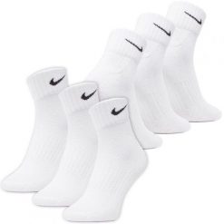 Skarpety sportowe Nike 3 pack Cushion Ankle SX4926-101. Białe skarpety Nike, bez wzorów. Za 59.90 zł.