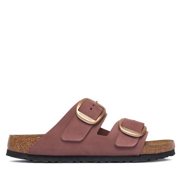 Klapki Birkenstock. Czerwone klapki Birkenstock, bez wzorów, bez obcasa. Za 674.99 zł.