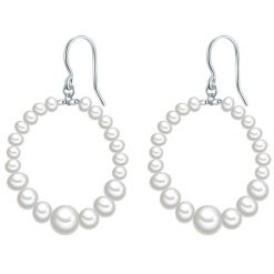 Valero Pearls Kolczyki wiszące z perłą srebro wysokiej próby Perła hodowlana słodkowodna srebrny 1 ct Damski. Szare kolczyki Valero Pearls, z perłą, srebrne. Za 278.99 zł.