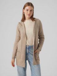 Vero Moda Kardigan w kolorze beżowym rozmiar: XXL. Brązowe kardigany Vero Moda, s, bez wzorów, z materiału. Za 66.00 zł.