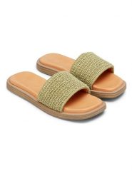 Marc O´Polo Klapki w kolorze khaki rozmiar: 40. Brązowe klapki bez wzorów, z otwartym noskiem, bez obcasa. Za 268.55 zł.